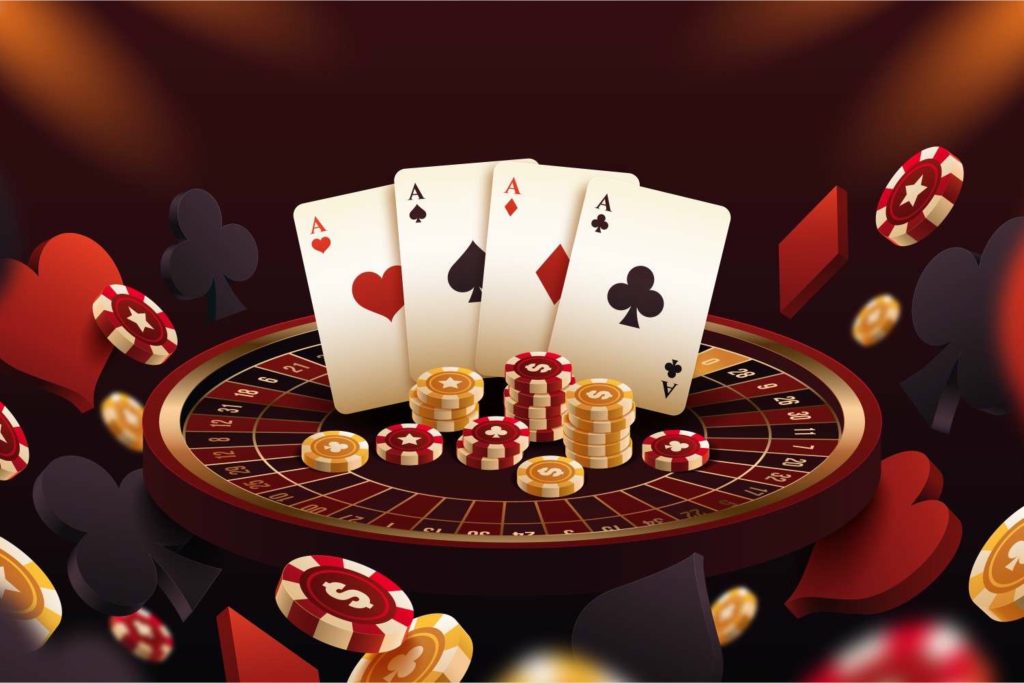 Playing cards and chips on a table, representing the Teen Patti Dunya tables