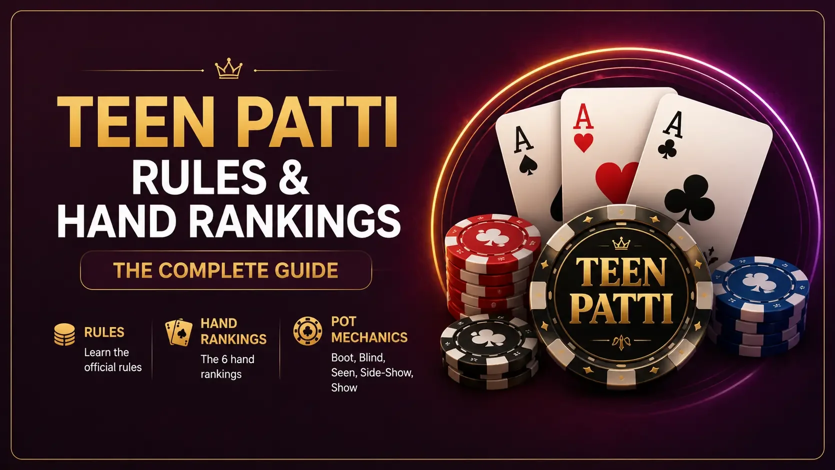 Teen Patti rules and hand rankings — the complete guide